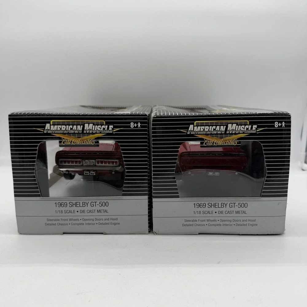 ERTL 39254 AMERICAN MUSCLE 1969 SHELBY GT-500 1:18 Red Die-Cast Metal Car BUMPER